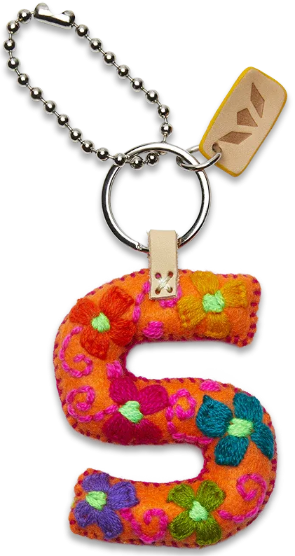 Felt Letter Charm Orange