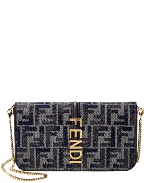 FENDI Fendigraphy FF & Leather Wallet On Chain