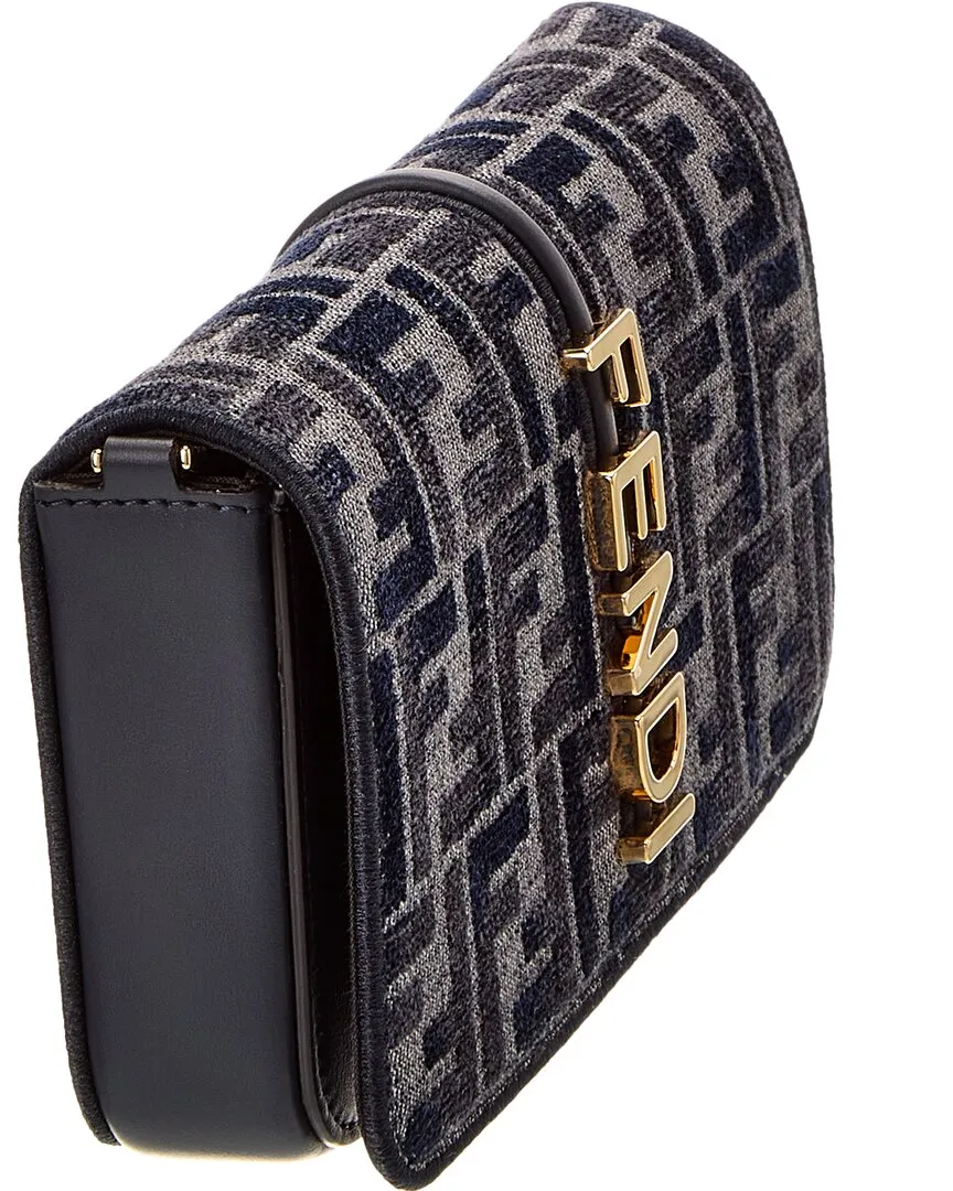 FENDI Fendigraphy FF & Leather Wallet On Chain