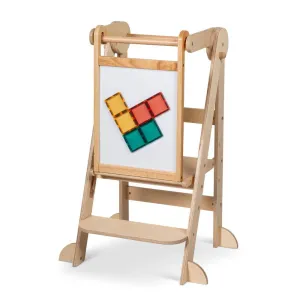 Folding Learning Tower - Varnish with Magnetic Board