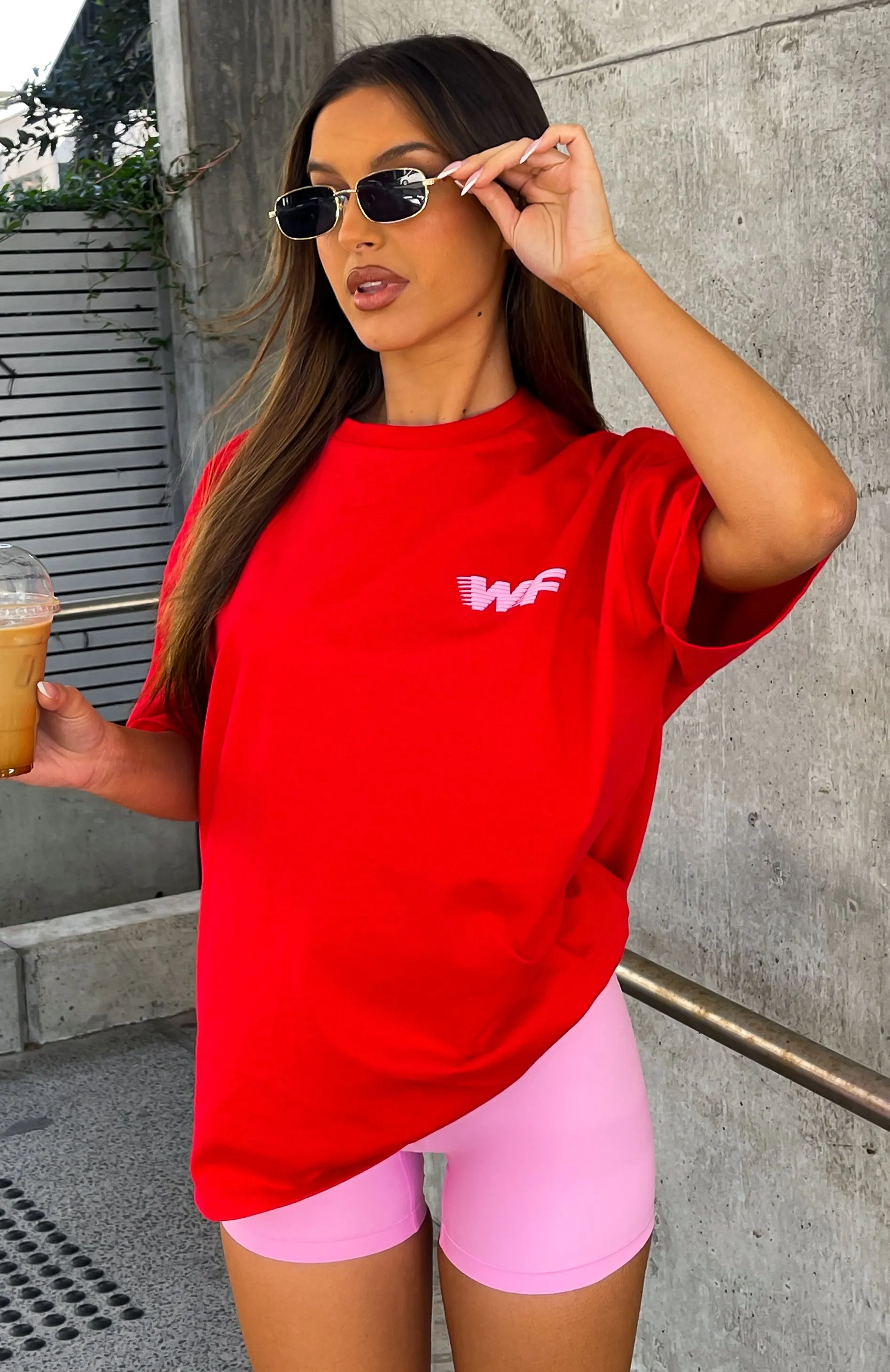 Forgot You Existed Oversized Tee Red