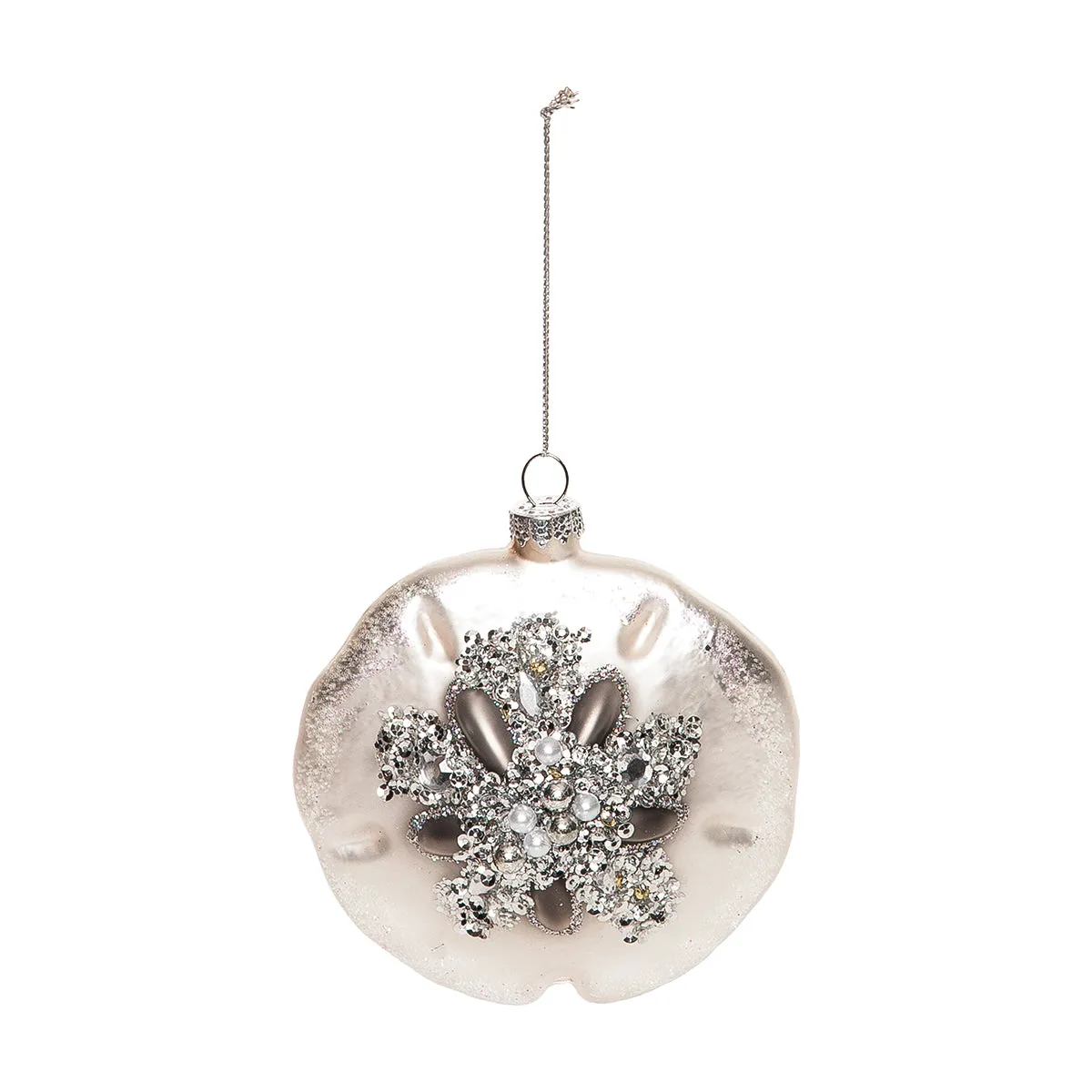 Glass & Gem Sand Dollar Ornament