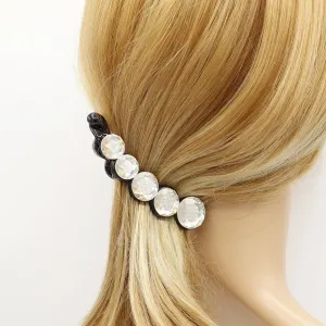 Glass Crystal Super Dazzling 5 Stones Gift Banana Hair Clip Accessories