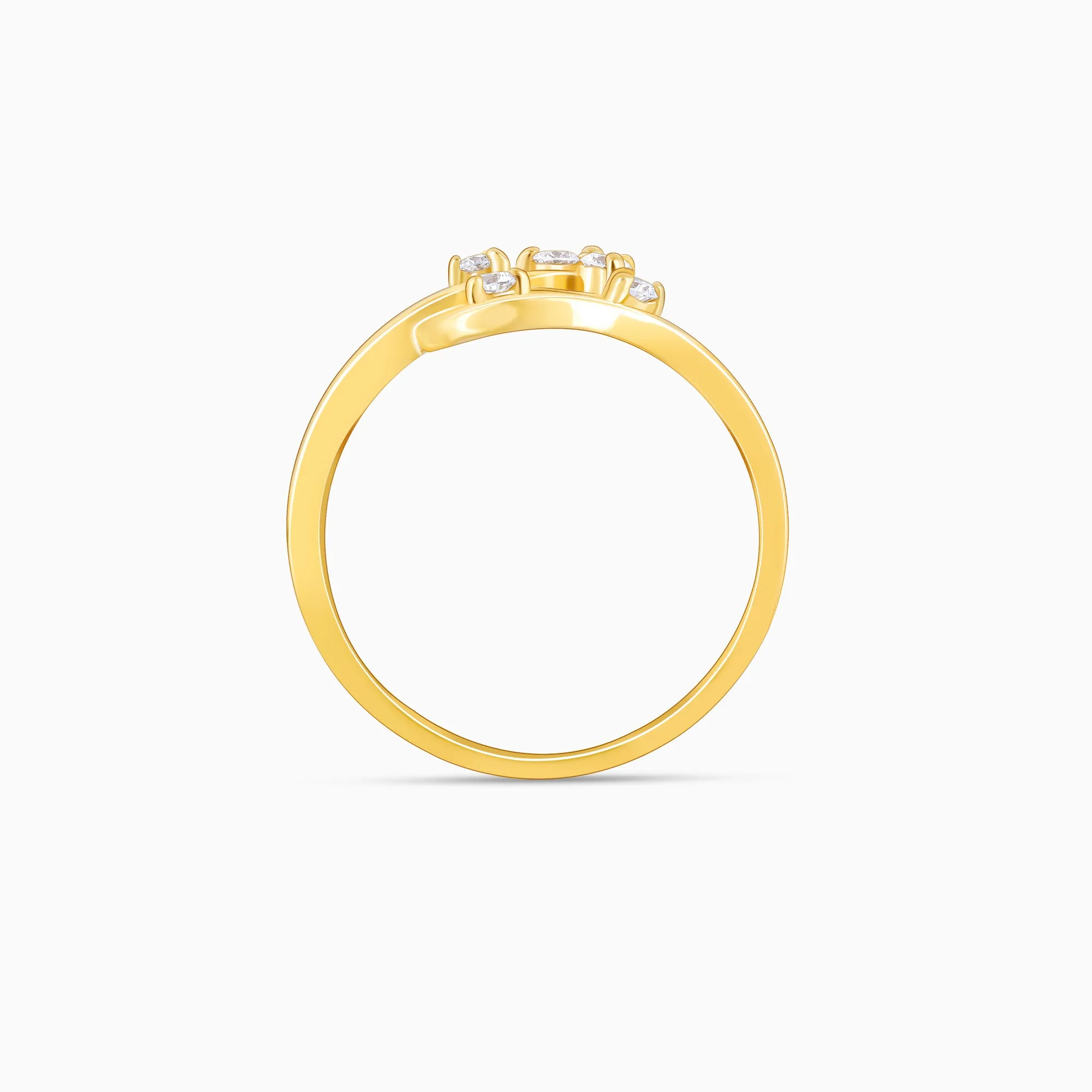 Gold Dazzling Blossom Diamond Ring