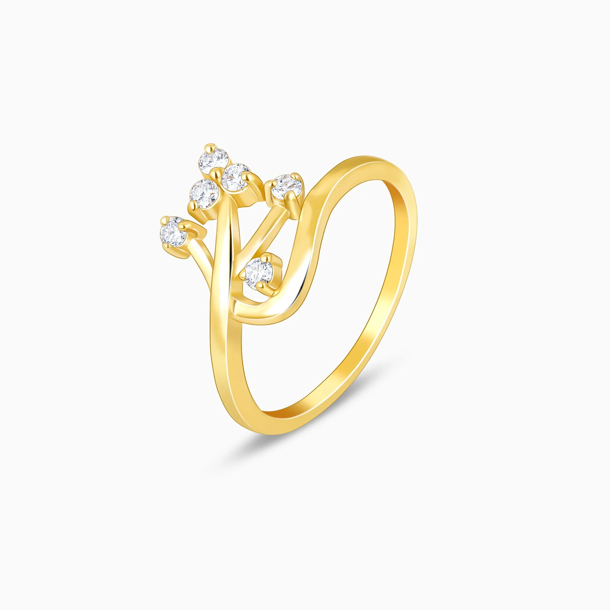 Gold Dazzling Blossom Diamond Ring