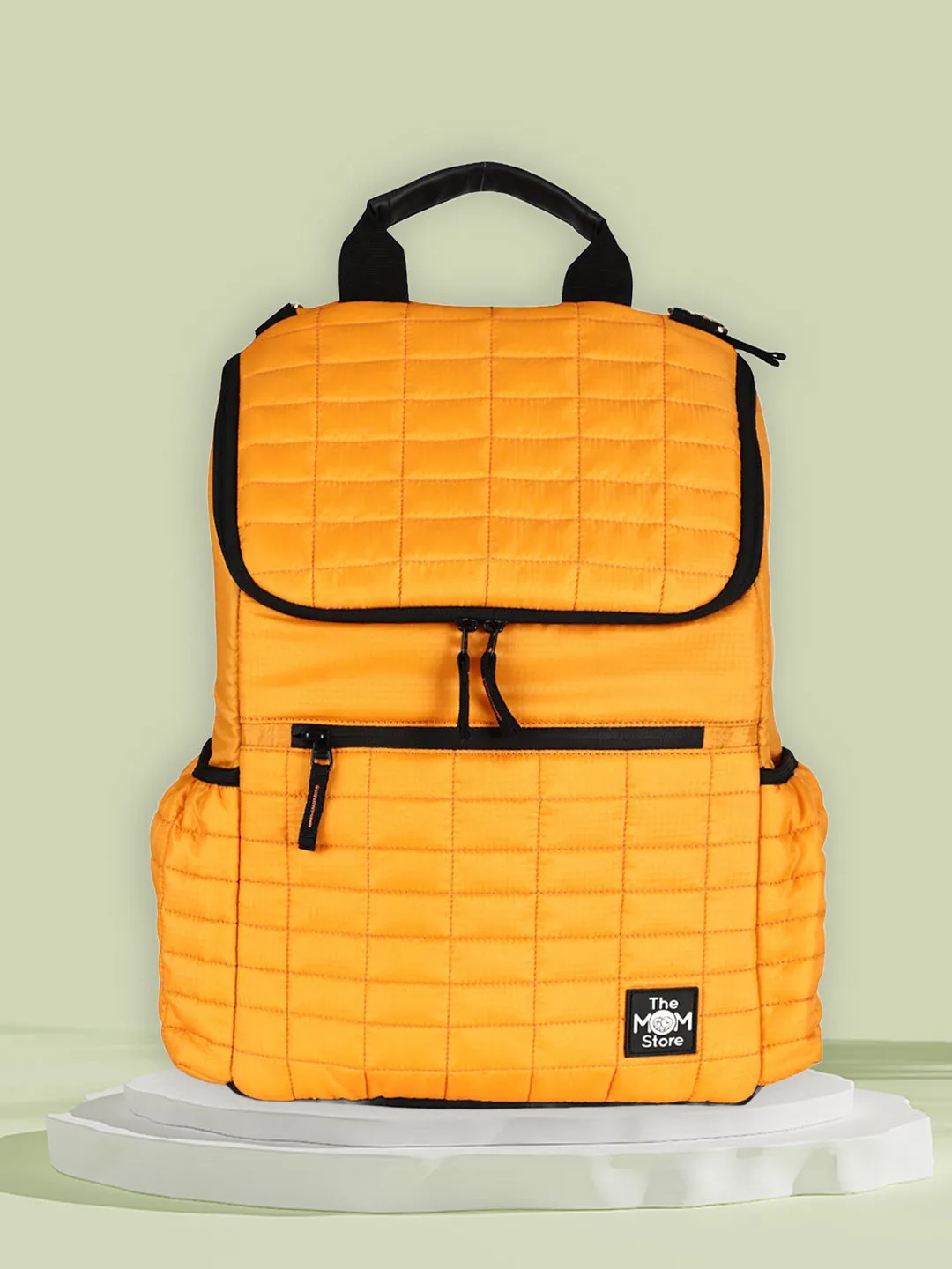 Golden Glow Quilted Diaper Bag