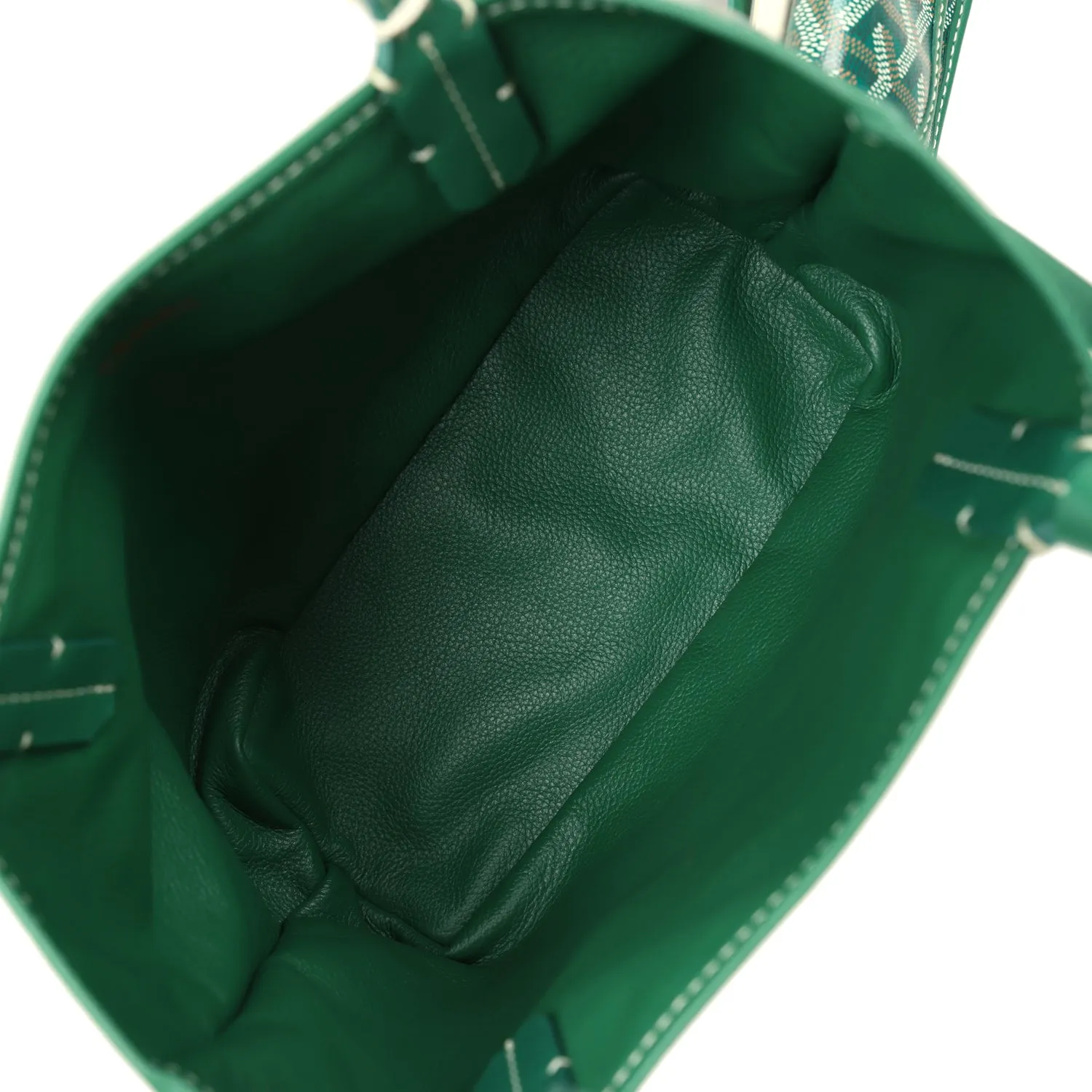 Goyard Goyardine Anjou Green Mini Bag Palladium Hardware