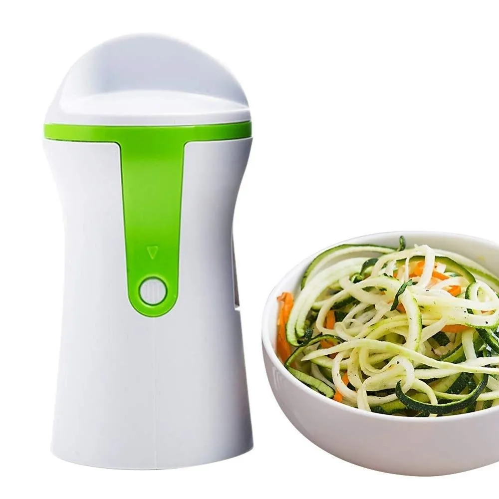 Hand held Stainless Steel Portable Spiraliser Vegetable Slicer Peeler