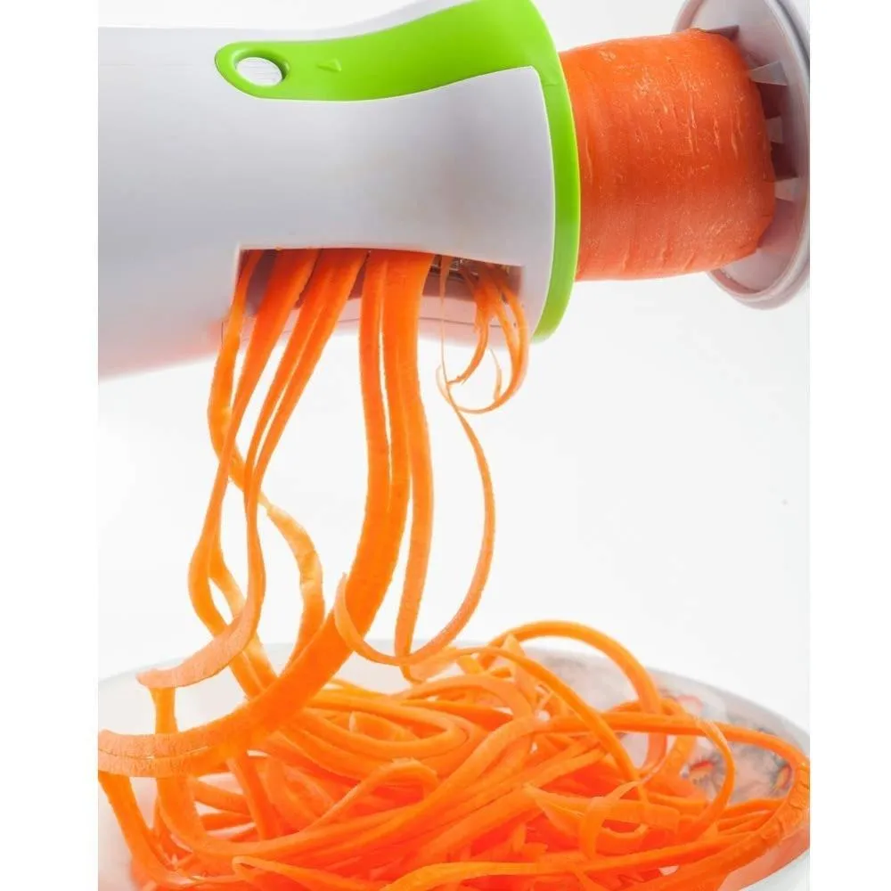 Hand held Stainless Steel Portable Spiraliser Vegetable Slicer Peeler