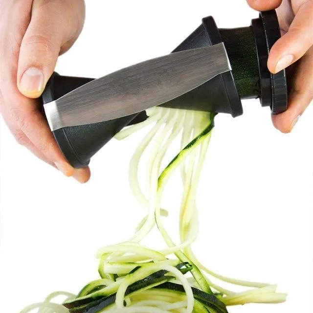 Hand held Stainless Steel Portable Spiraliser Vegetable Slicer Peeler