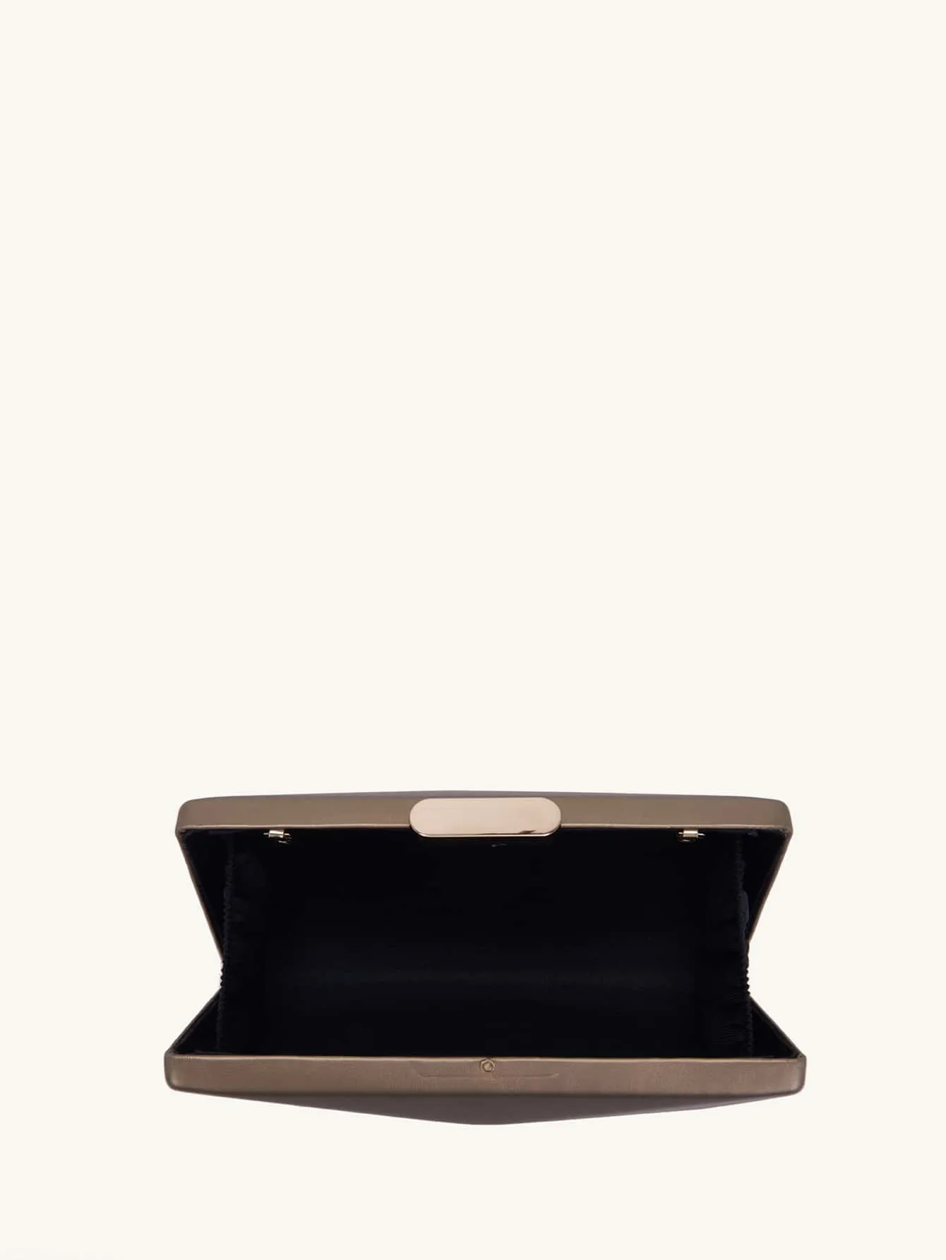 Hard Shell Clutch Bag With Metal Chain