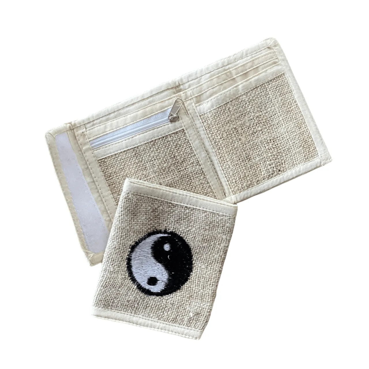 Hemp Bi-fold Wallet - Yin Yang