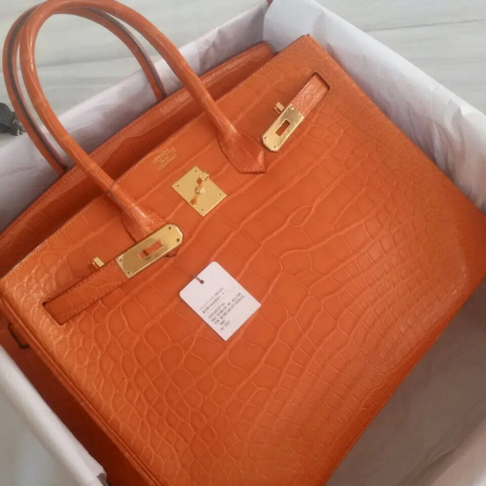 Hermès Birkin 30 Feu Alligator Mississippi Matte Gold Hardware GHW