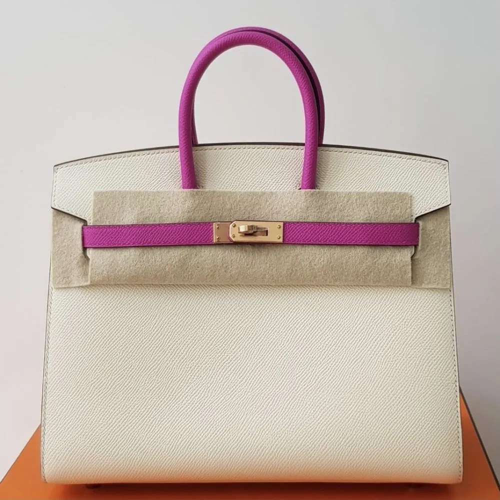 Hermès Birkin HSS 25 Nata/Magnolia Sellier Epsom Permabrass Hardware PER