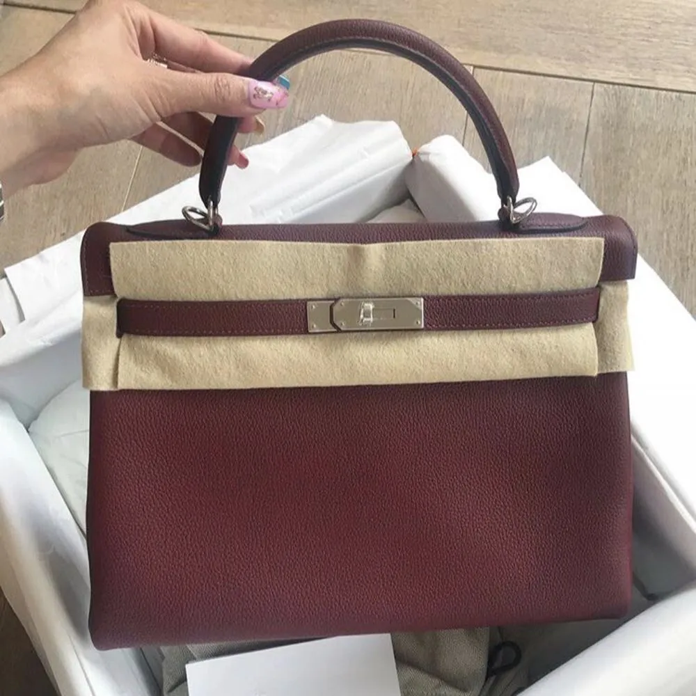 Hermès Kelly 32 Rouge H Togo Palladium Hardware PHW