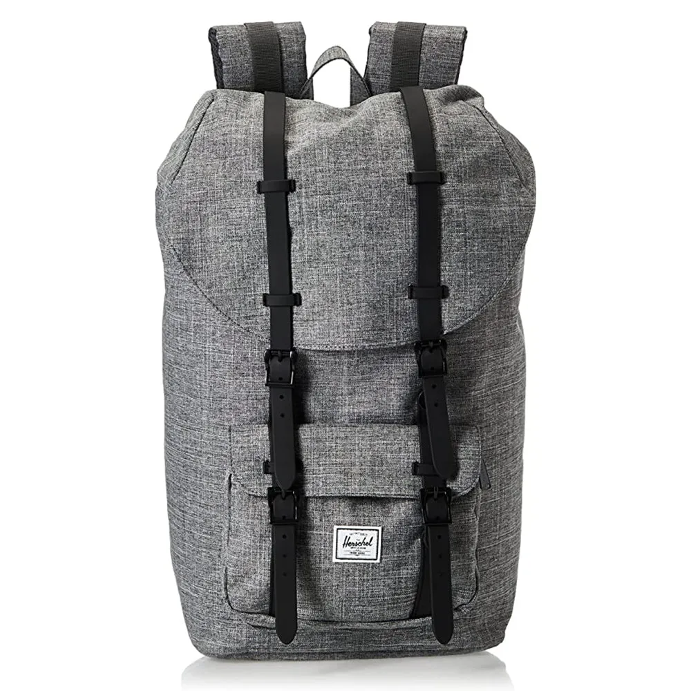 Herschel Unisex Raven Crosshatch/Black Classic 25L Little America Laptop Backpack - 10014-01132-OS