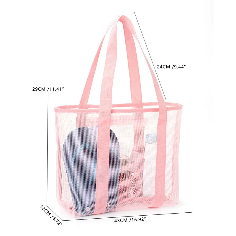 Hollow Polyester Mesh Beach Bag Large Capacity Travel