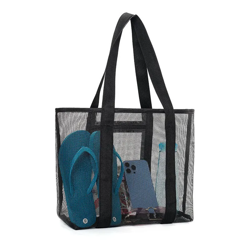 Hollow Polyester Mesh Beach Bag Large Capacity Travel