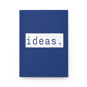 Ideas Dark Blue Matte Hardcover Journal | Blank Book for Thoughts | Lined Notebook Diary Dream Log