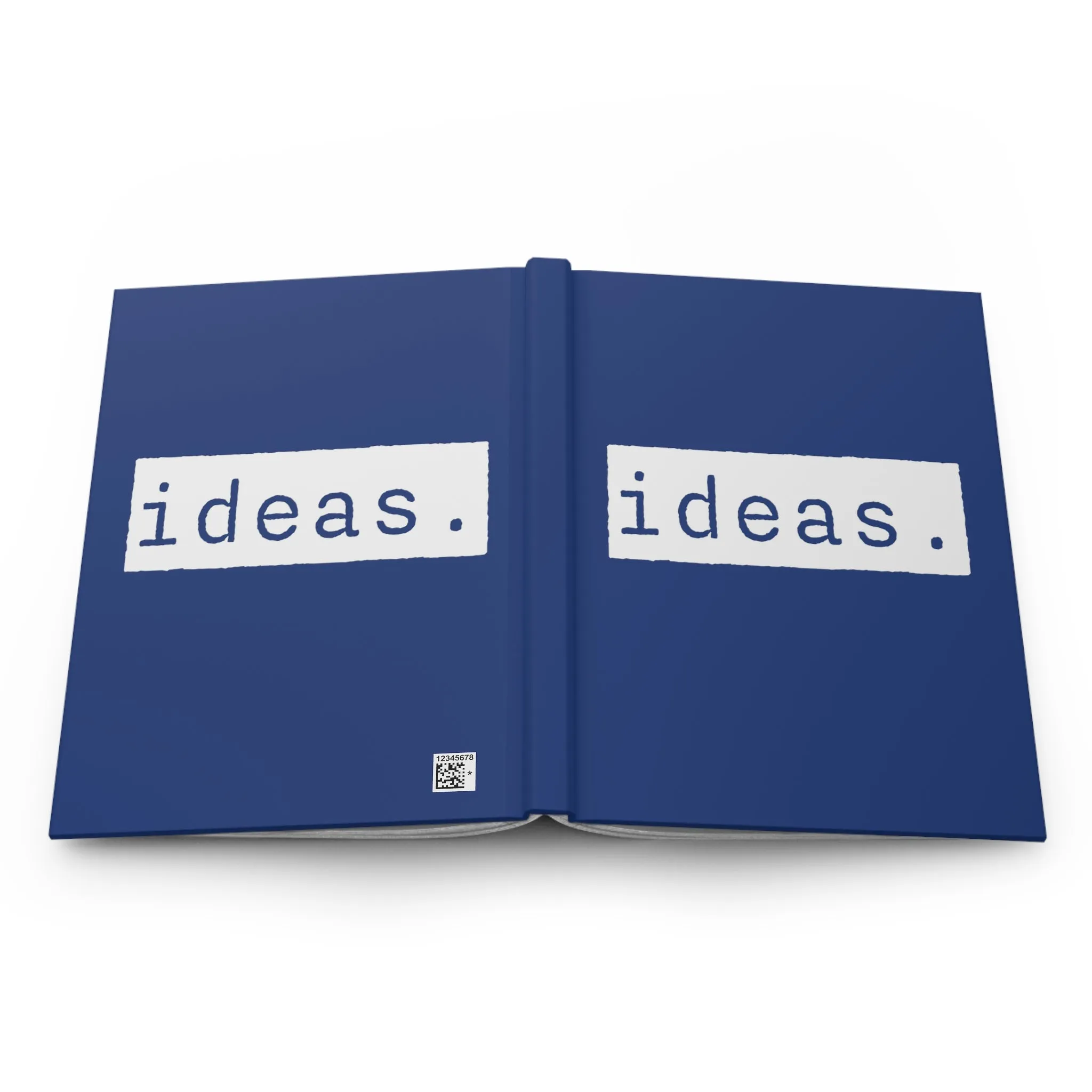 Ideas Dark Blue Matte Hardcover Journal | Blank Book for Thoughts | Lined Notebook Diary Dream Log