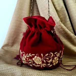 Indian Wedding Red Potli Bag