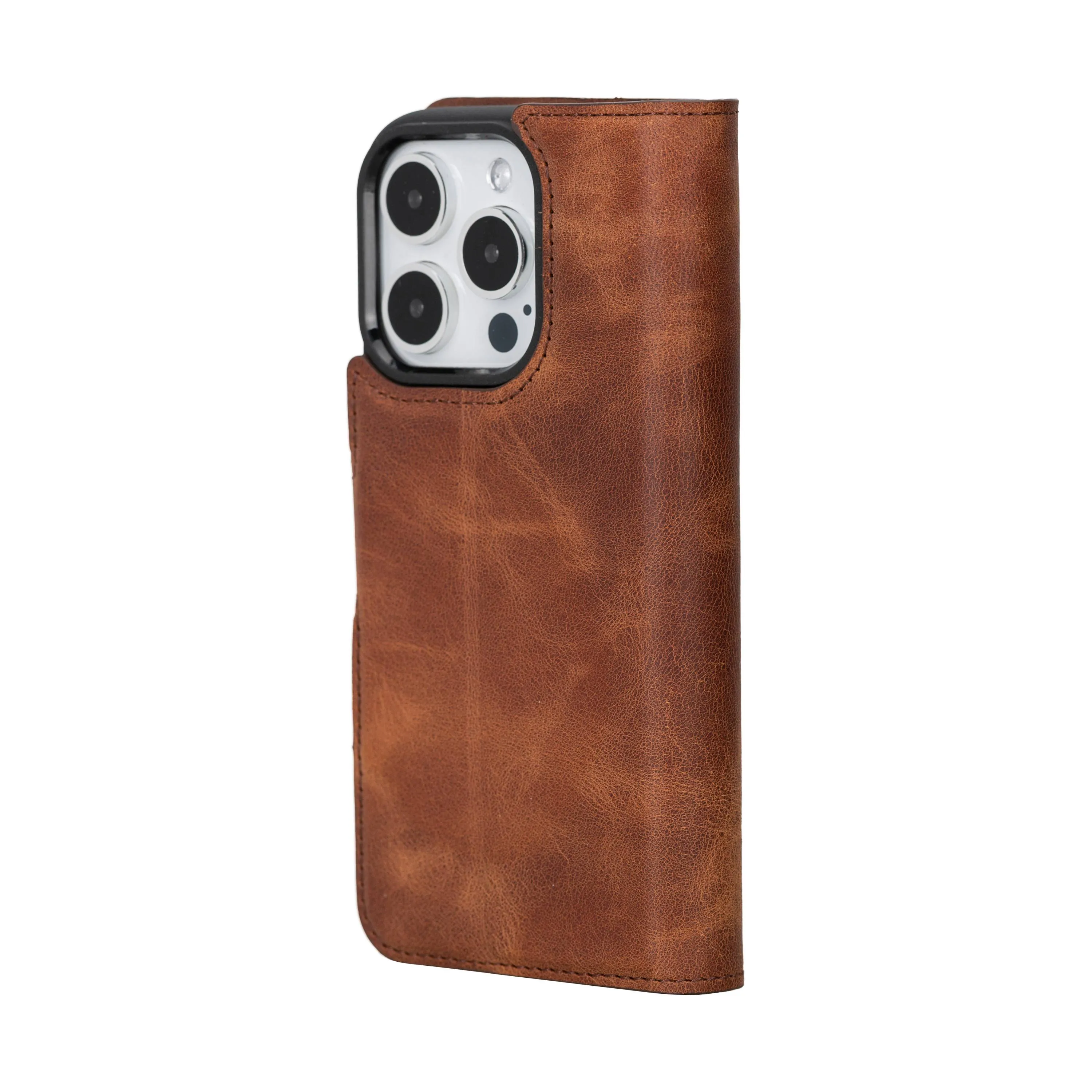 iPhone 15 Pro Leather Wallet Case