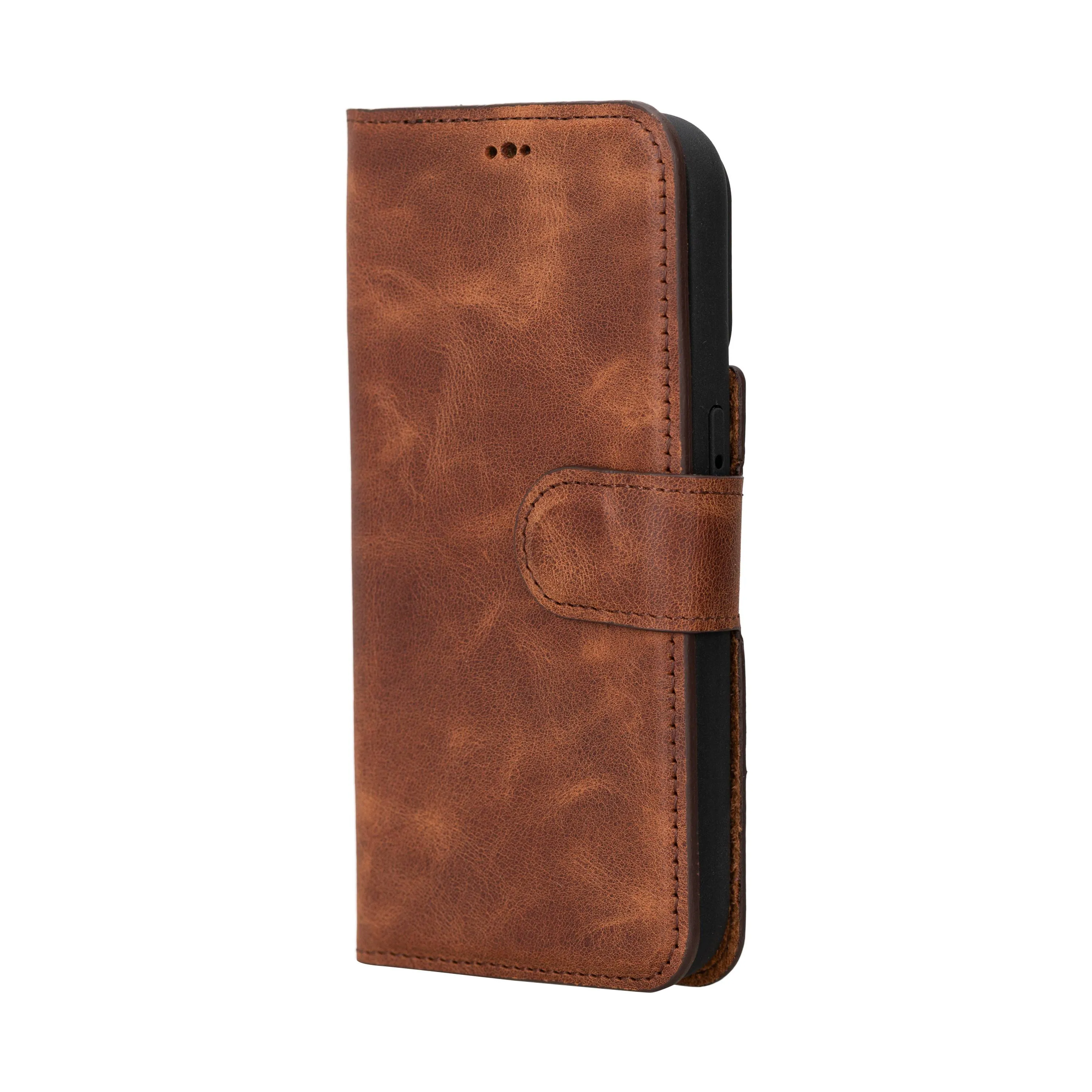 iPhone 15 Pro Leather Wallet Case