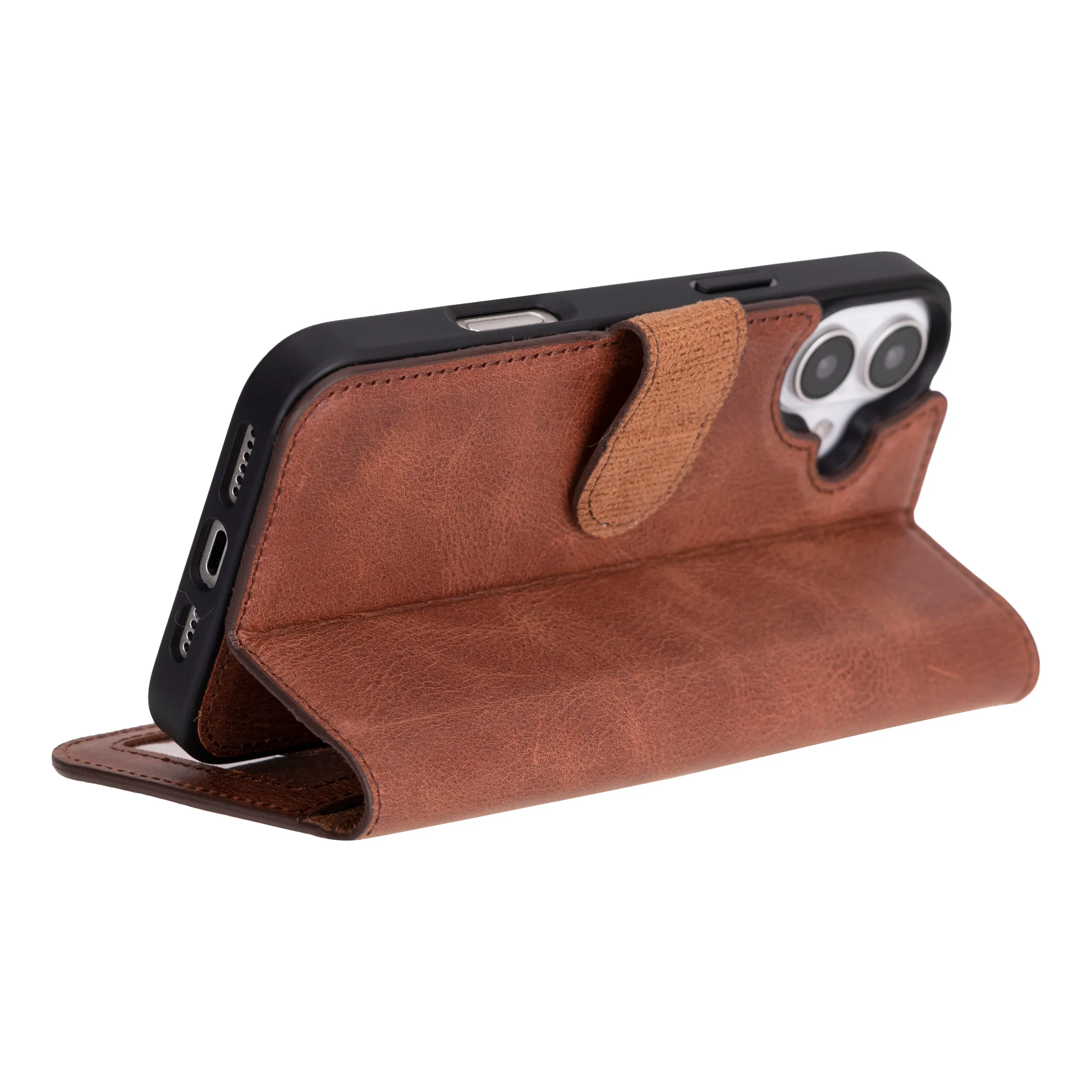 iPhone 16 Leather Wallet Case