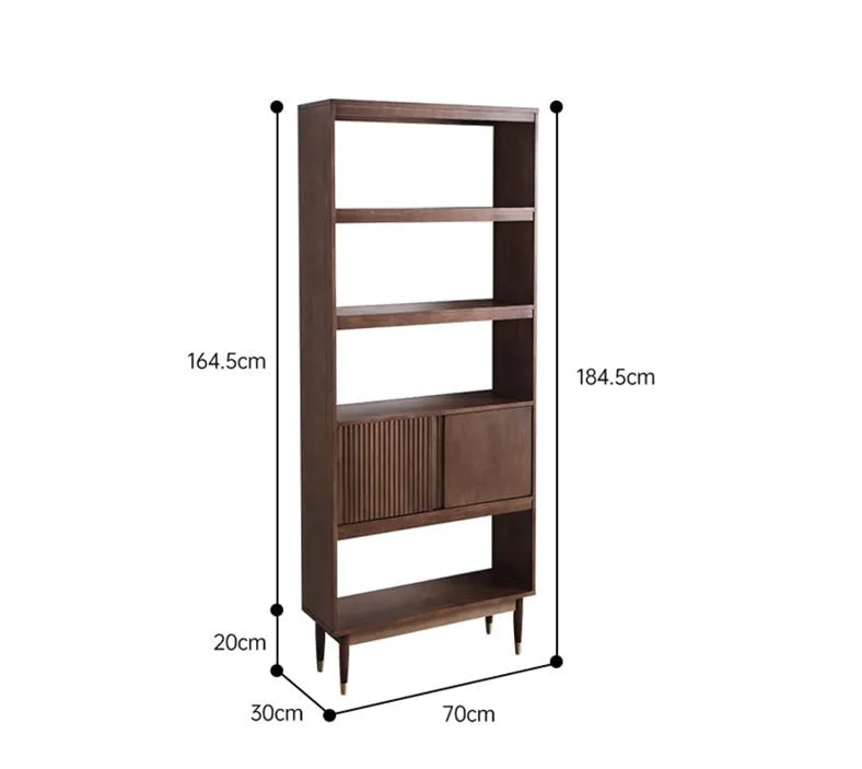 ISABEL HYATT Bookcase Nordic Solid Wood Bookshelf Display Cabinet ( 2 Size 4 Color )