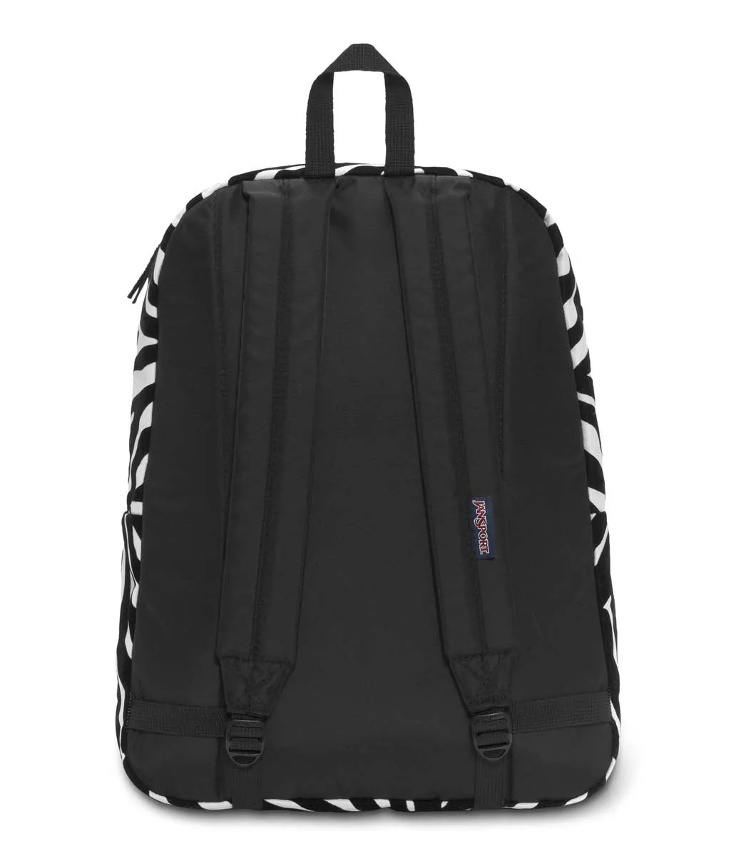 JANSPORT High Stakes Backpack - Black Miss Zebra Flock