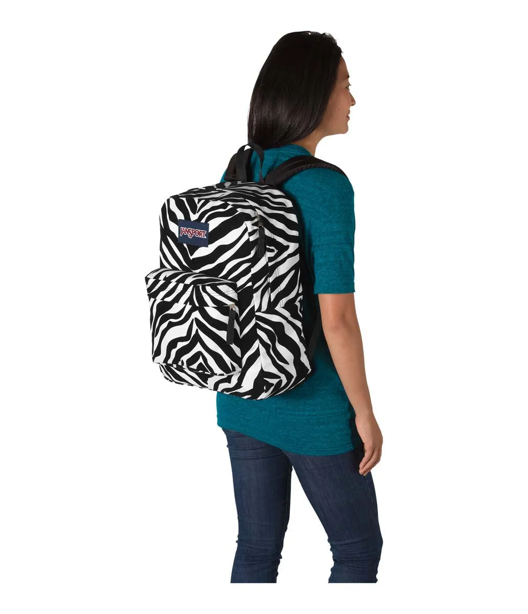 JANSPORT High Stakes Backpack - Black Miss Zebra Flock