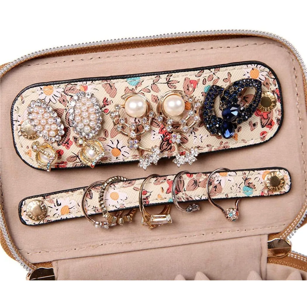 Jewelry Organizer Case Blossom Tan