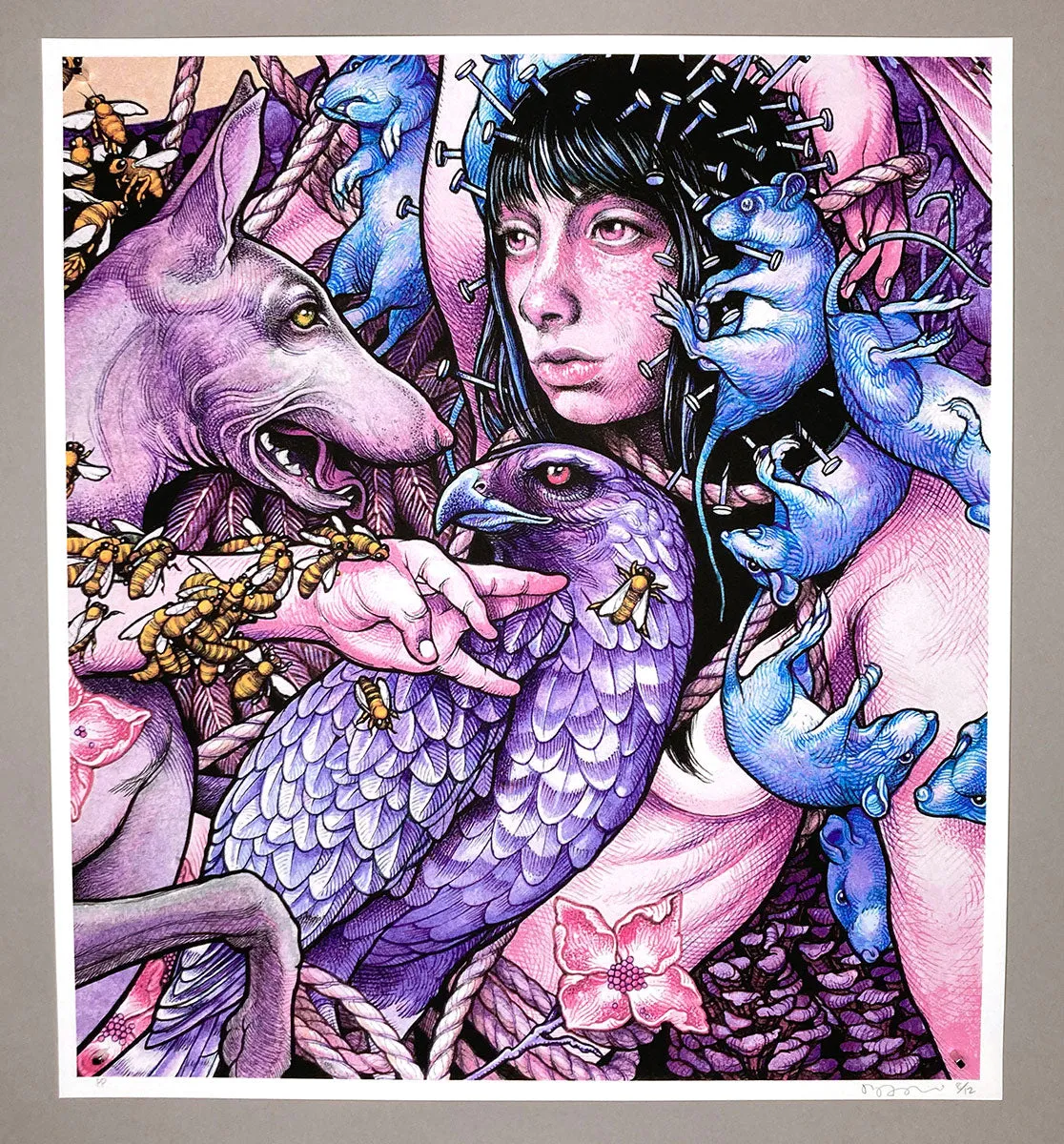 John Baizley: Baroness / Purple quadrant set (Printer's Proofs)