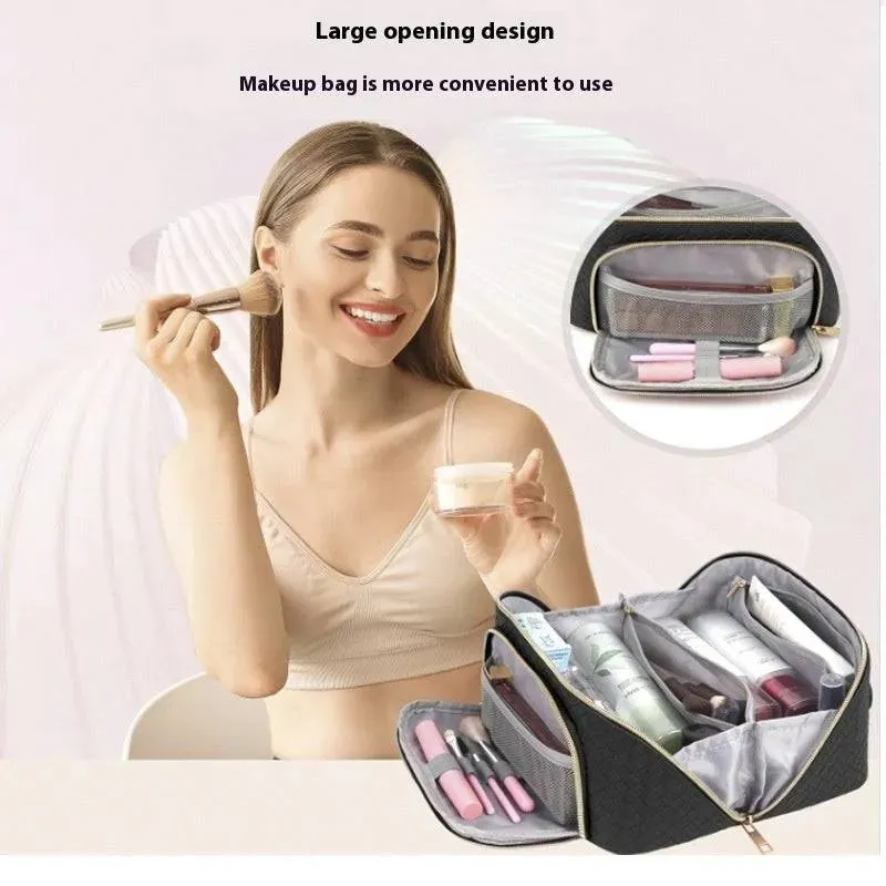 Large-Capacity Portable Makeup Storage Case Organizer