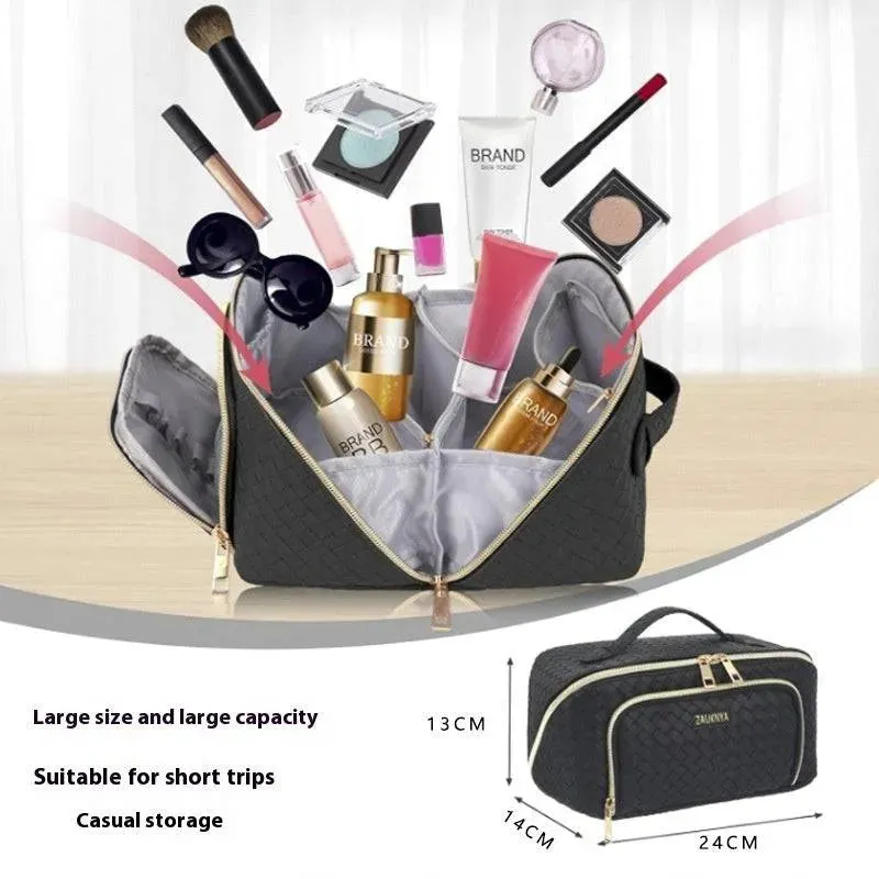 Large-Capacity Portable Makeup Storage Case Organizer