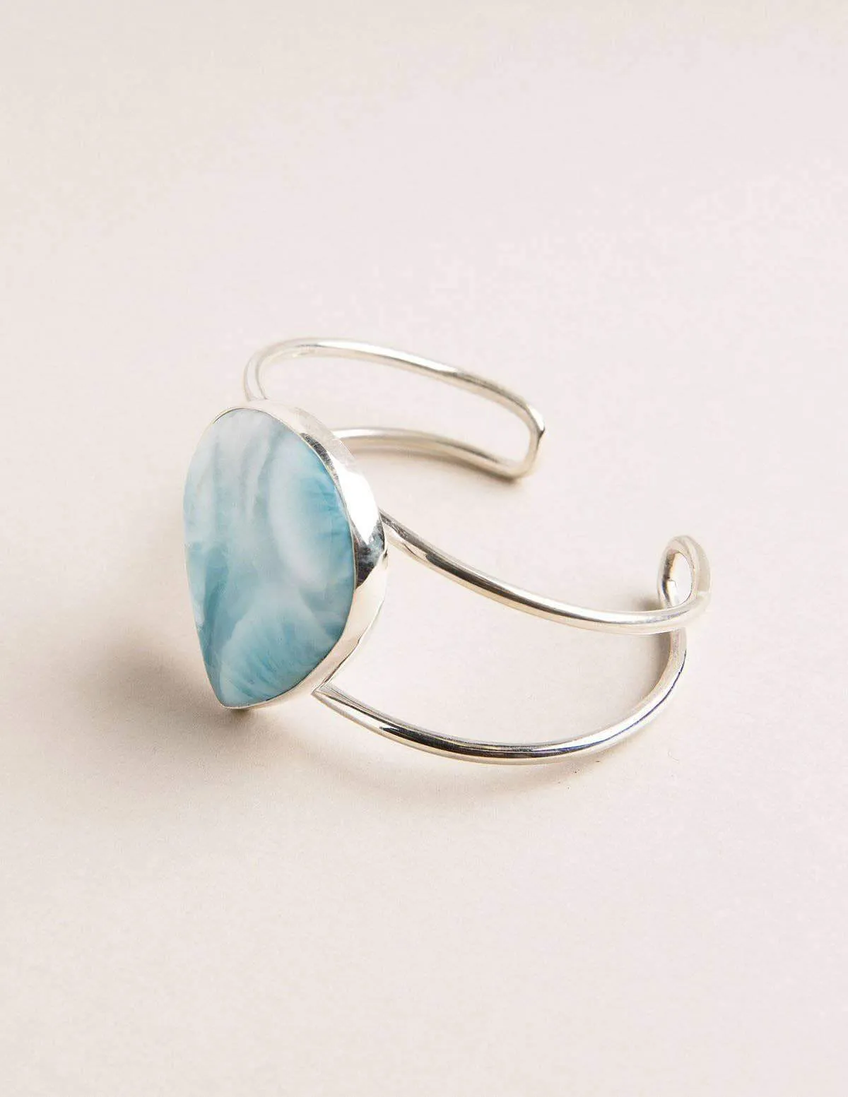 Larimar Silver Cuff - One of a Kind