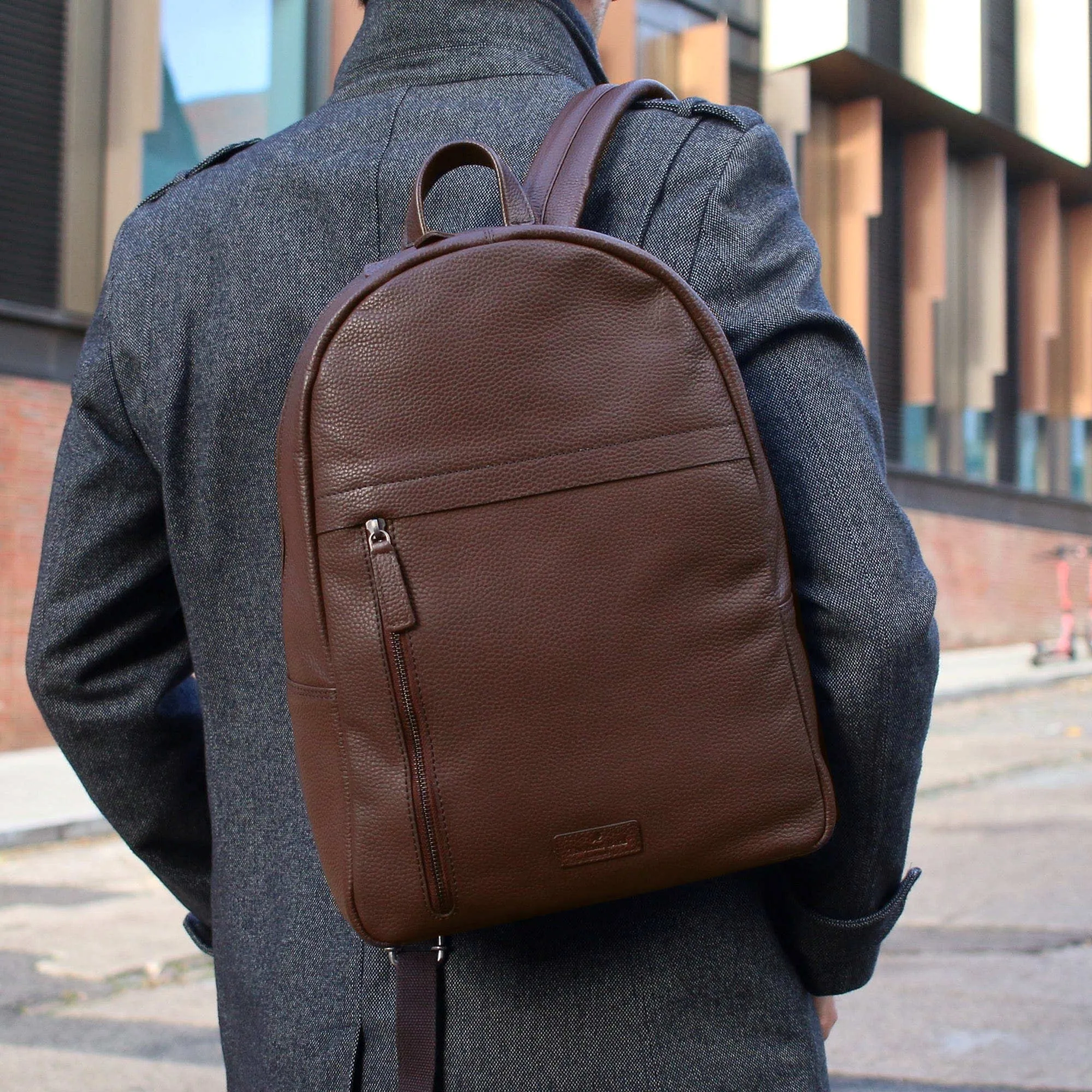 Leather Backpack Brown