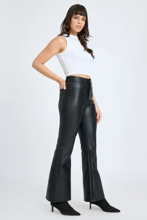 Leather Bootcut Trousers