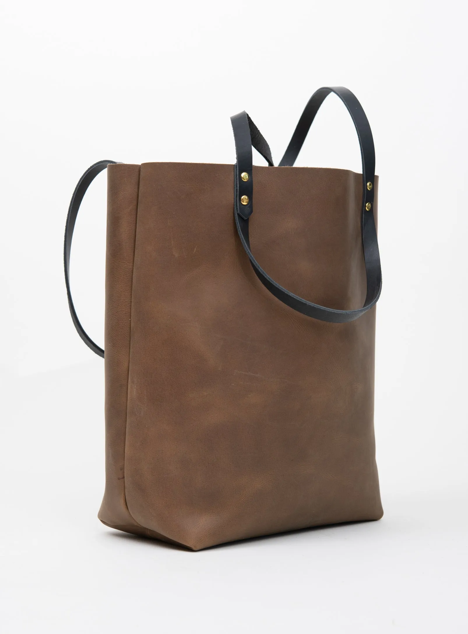 Leather minimalist tote bag MOLSON model