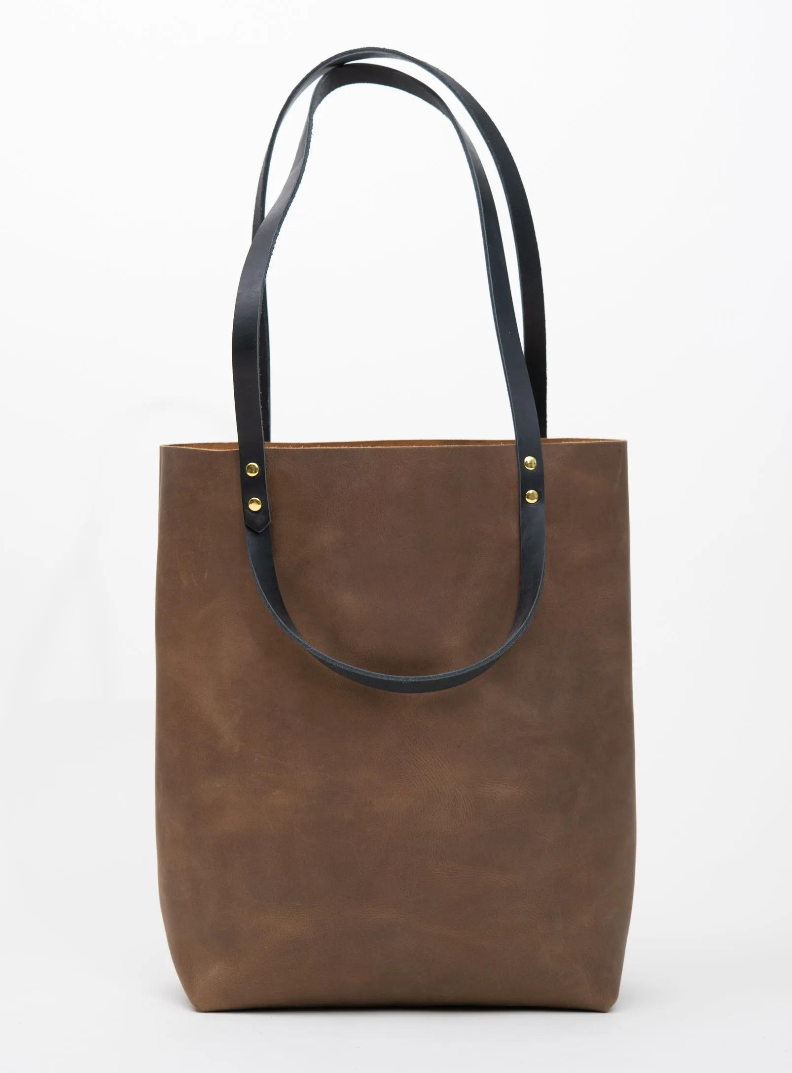 Leather minimalist tote bag MOLSON model