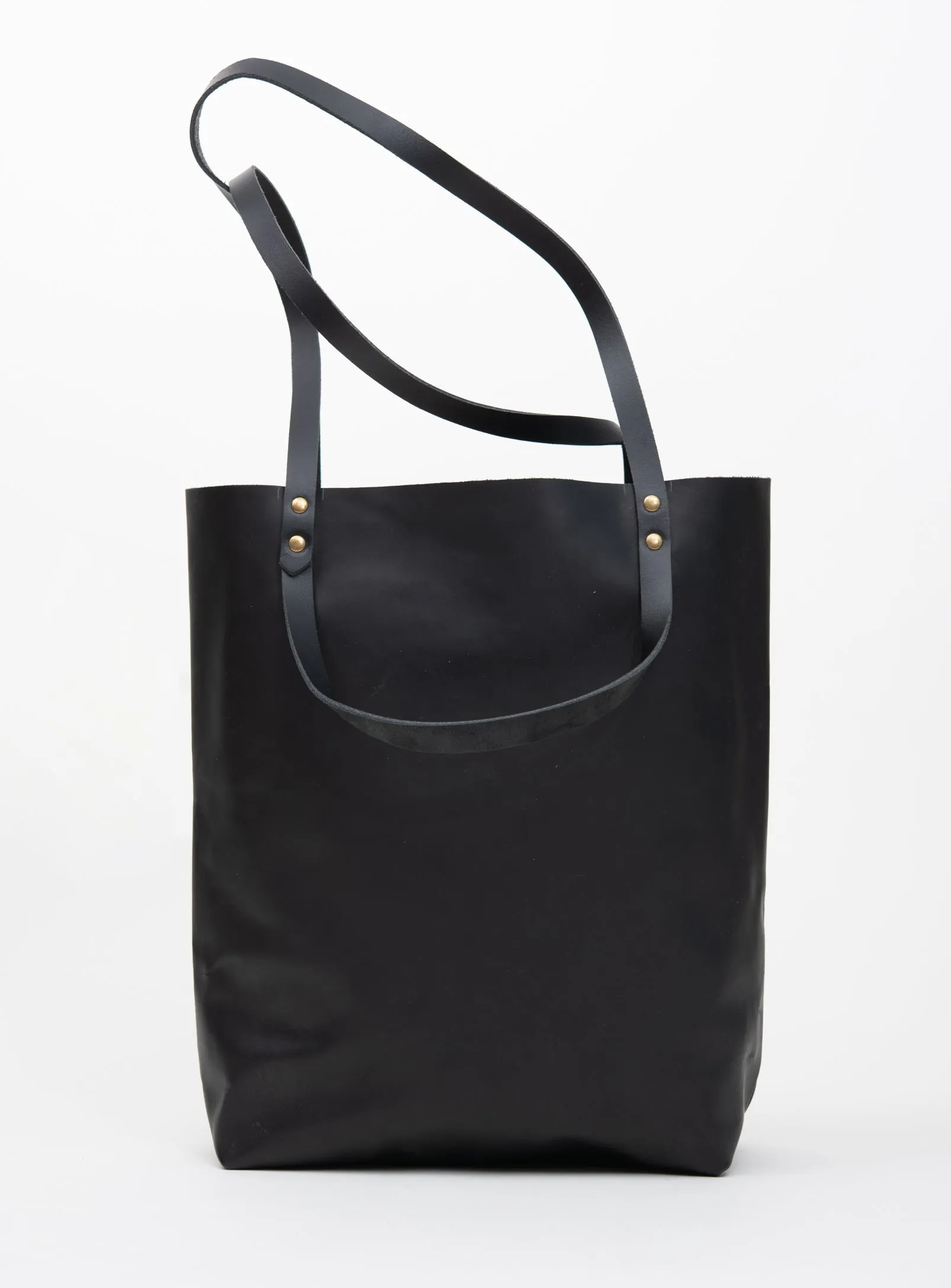 Leather minimalist tote bag MOLSON model