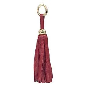 Leather Tassel -Red