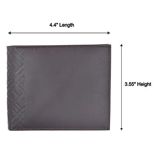 Leather Wallets for Men RFID Wallet Quality Hunter Leathers ID License Billfold Brown RFID611283