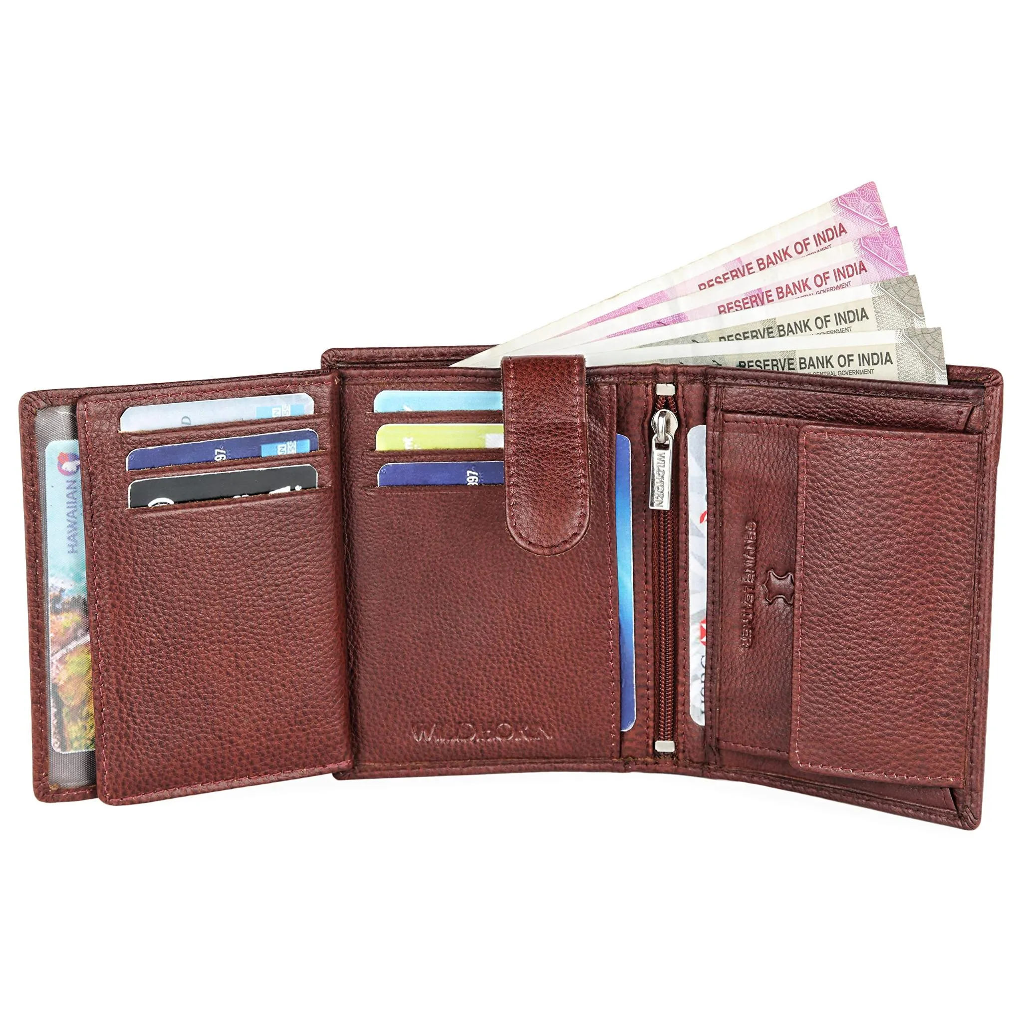 LEONARDO RFID Protected Leather Wallet for Men