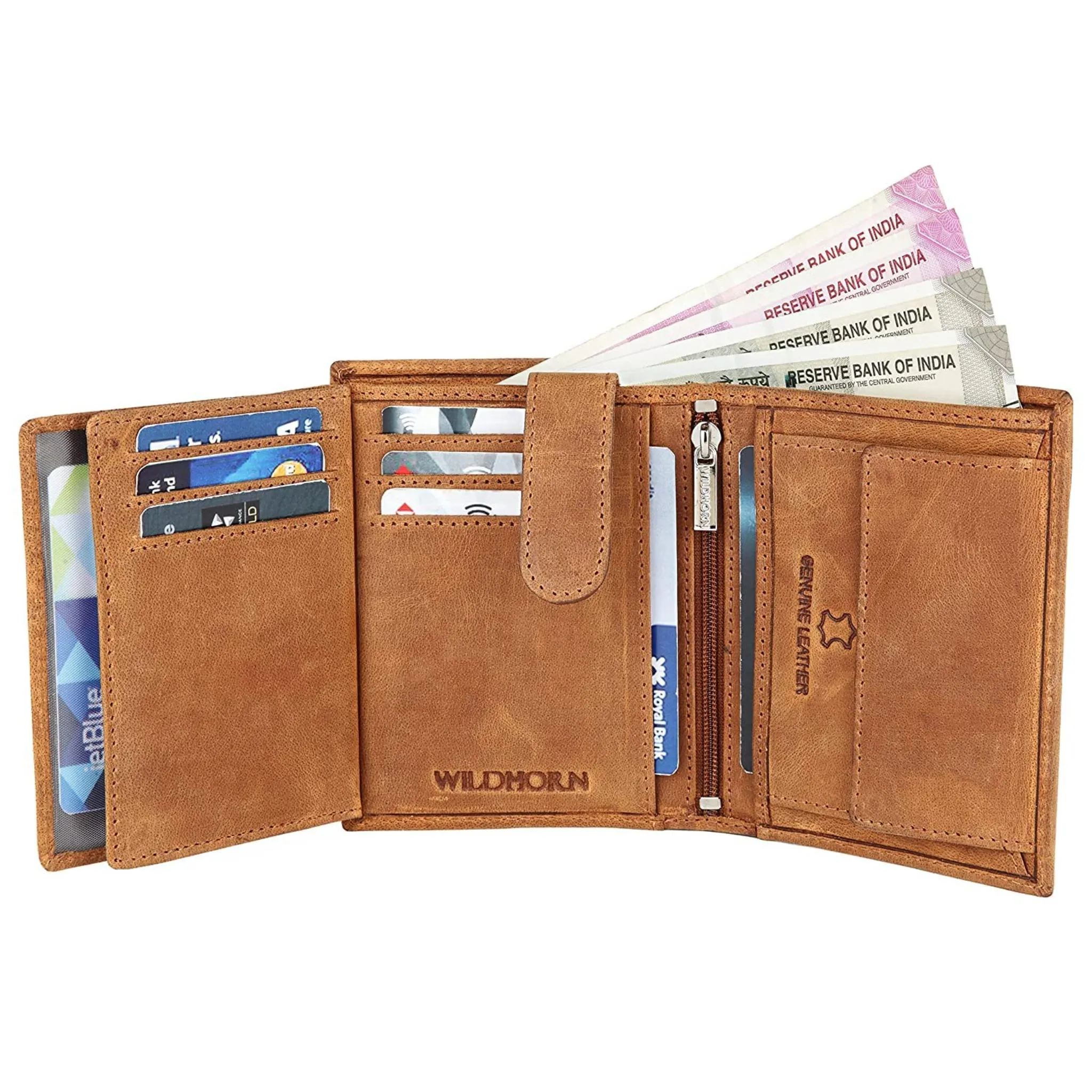 LEONARDO RFID Protected Leather Wallet for Men