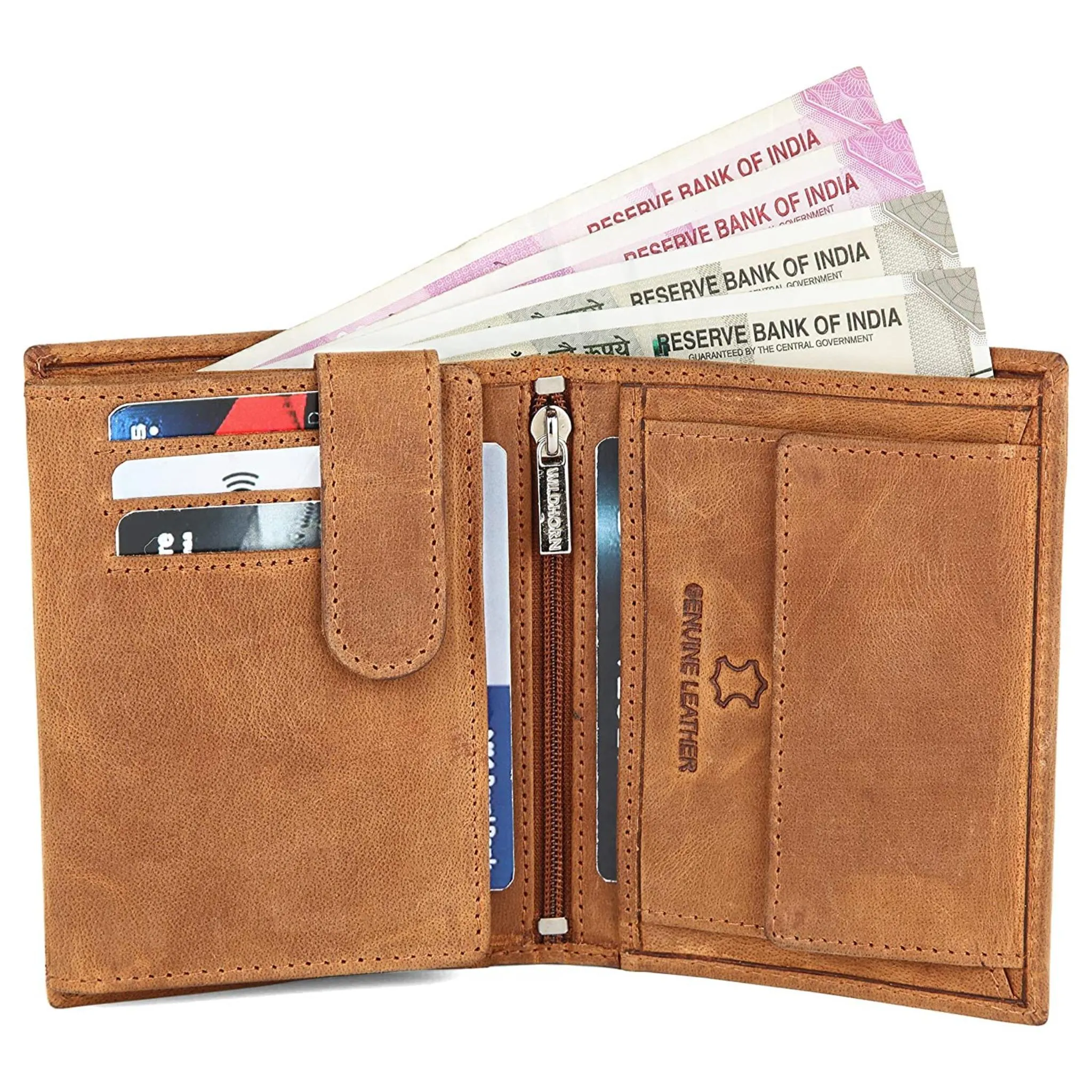 LEONARDO RFID Protected Leather Wallet for Men