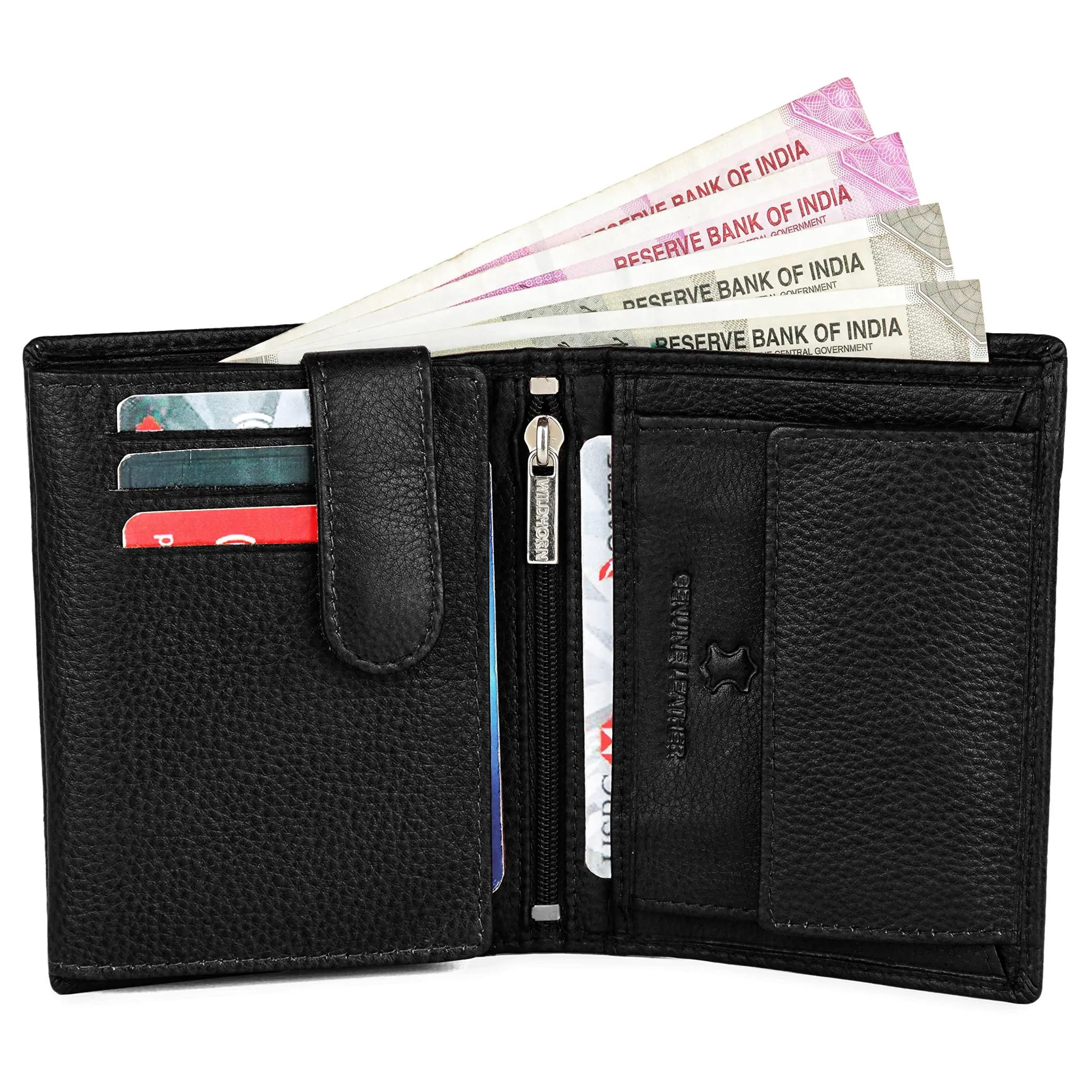 LEONARDO RFID Protected Leather Wallet for Men