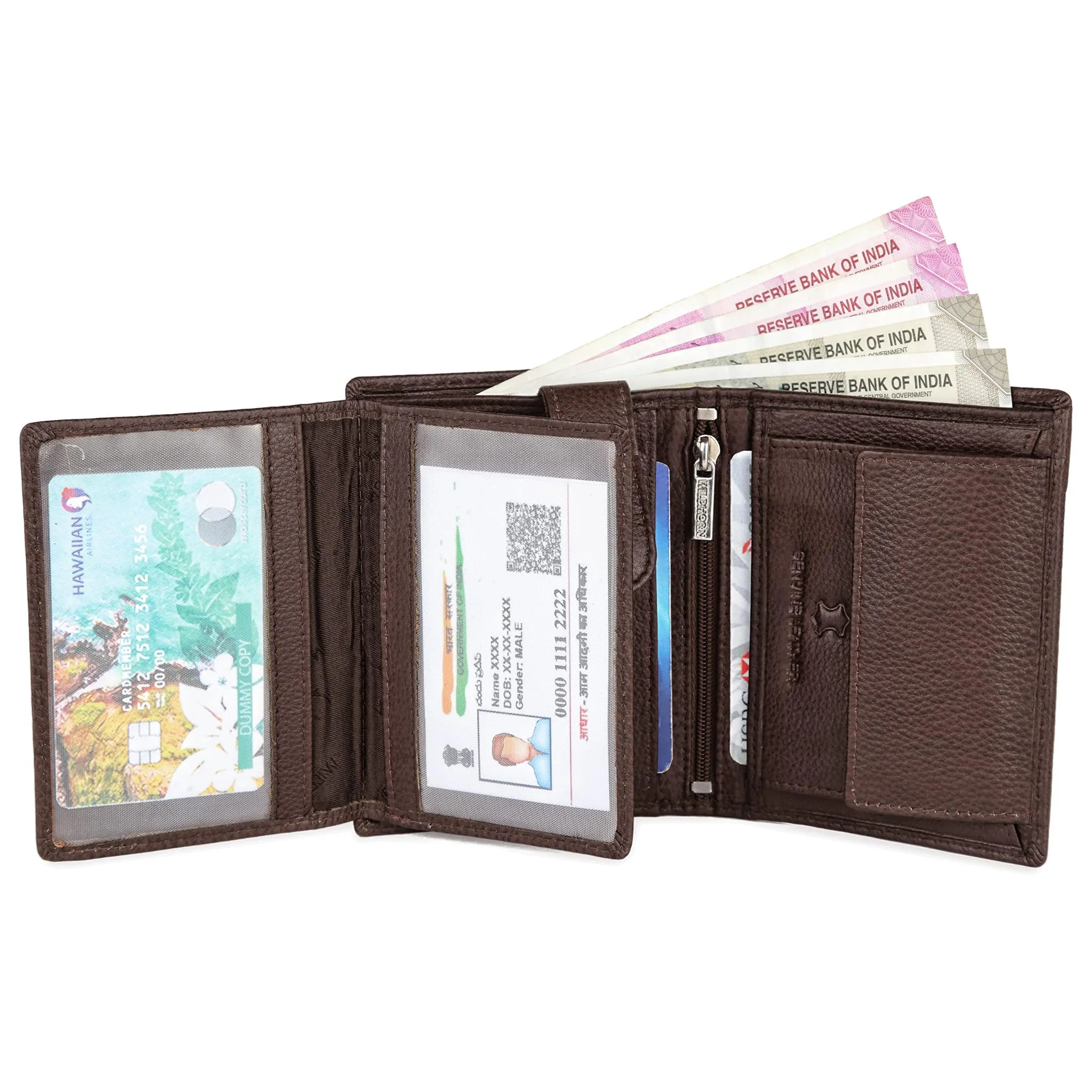 LEONARDO RFID Protected Leather Wallet for Men