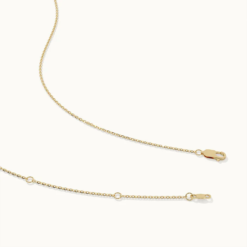 Linked Chain Diamond Bar Necklace