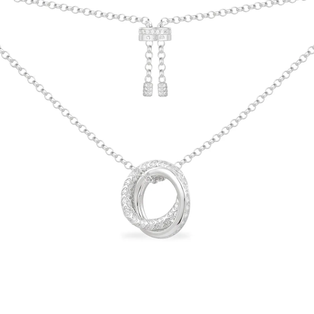 Links Adjustable Necklace - silver